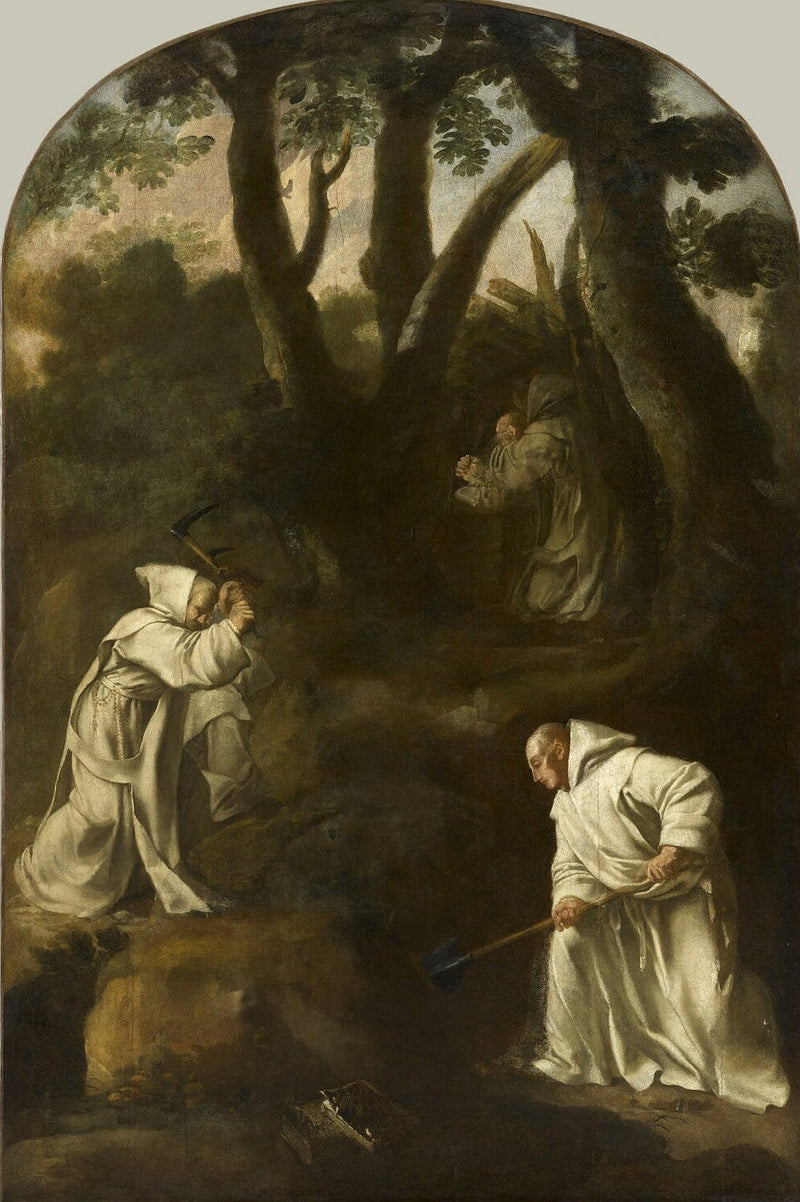 Saint Bruno in Prayer in His Oratory - Eustache Le Sueur