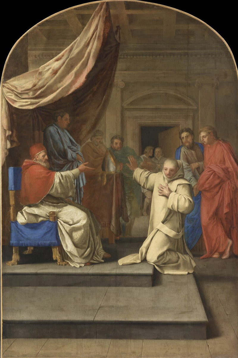 Saint Bruno refuse l'archevêché de Reggio que lui offre Urban II - Eustache Le Sueur