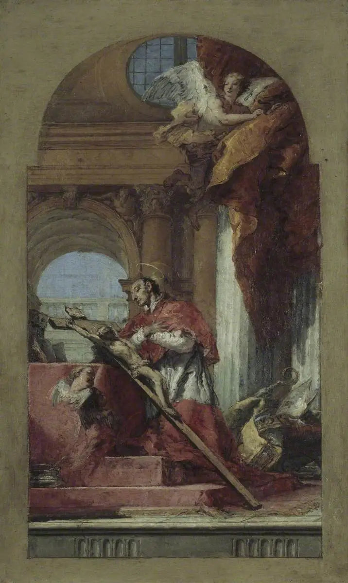 Saint Charles Borromée meditating on the Crucifix - Giovanni Battista Tiepolo