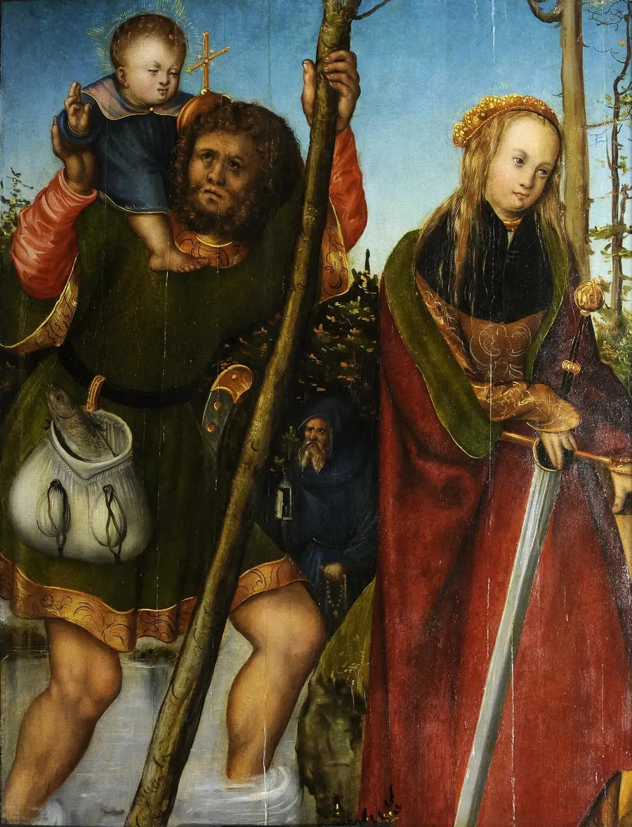 Saint Christopher and Saint Catherine - Lucas Cranach the Elder