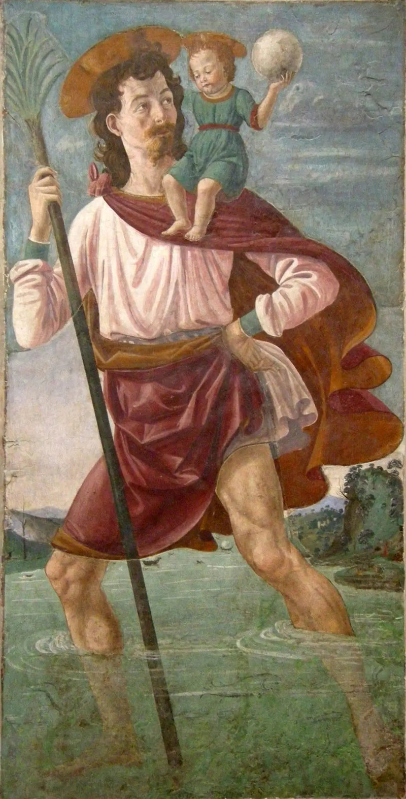Saint Christopher carrying the Child Jesus - Domenico Ghirlandaio