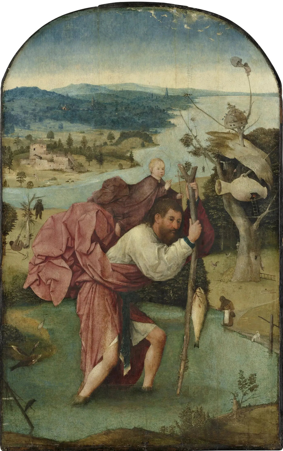 Saint Christopher carrying the Child Jesus - Hieronymus Bosch