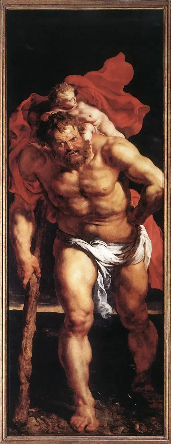 Saint Christopher (left exterior door) - Peter Paul Rubens