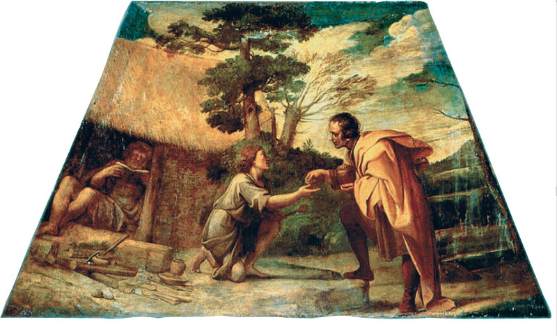 Saint Didaque of Alcalá Receiving Alms - Annibale Carracci