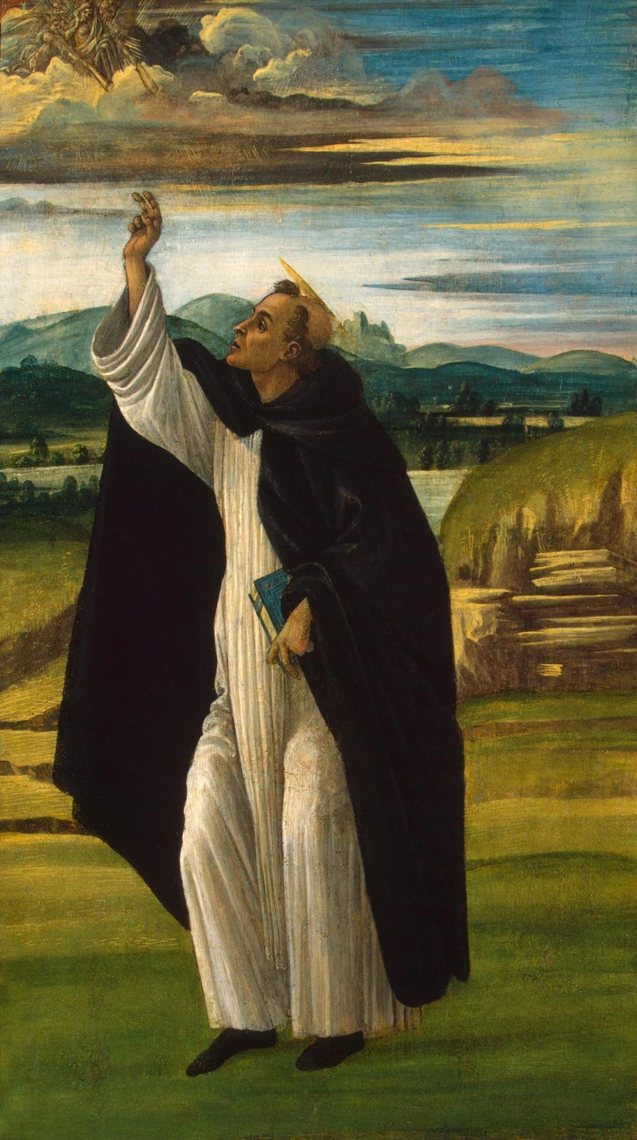 Saint Dominique de Sandro Botticelli, vers 1498-1505, musée de l’Ermitage GE-4076 – reproduction peinture à l’huile sur toile