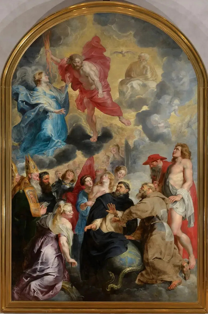 Saint Dominic and Saint Francis Preserving the World from the Wrath of Christ - Peter Paul Rubens