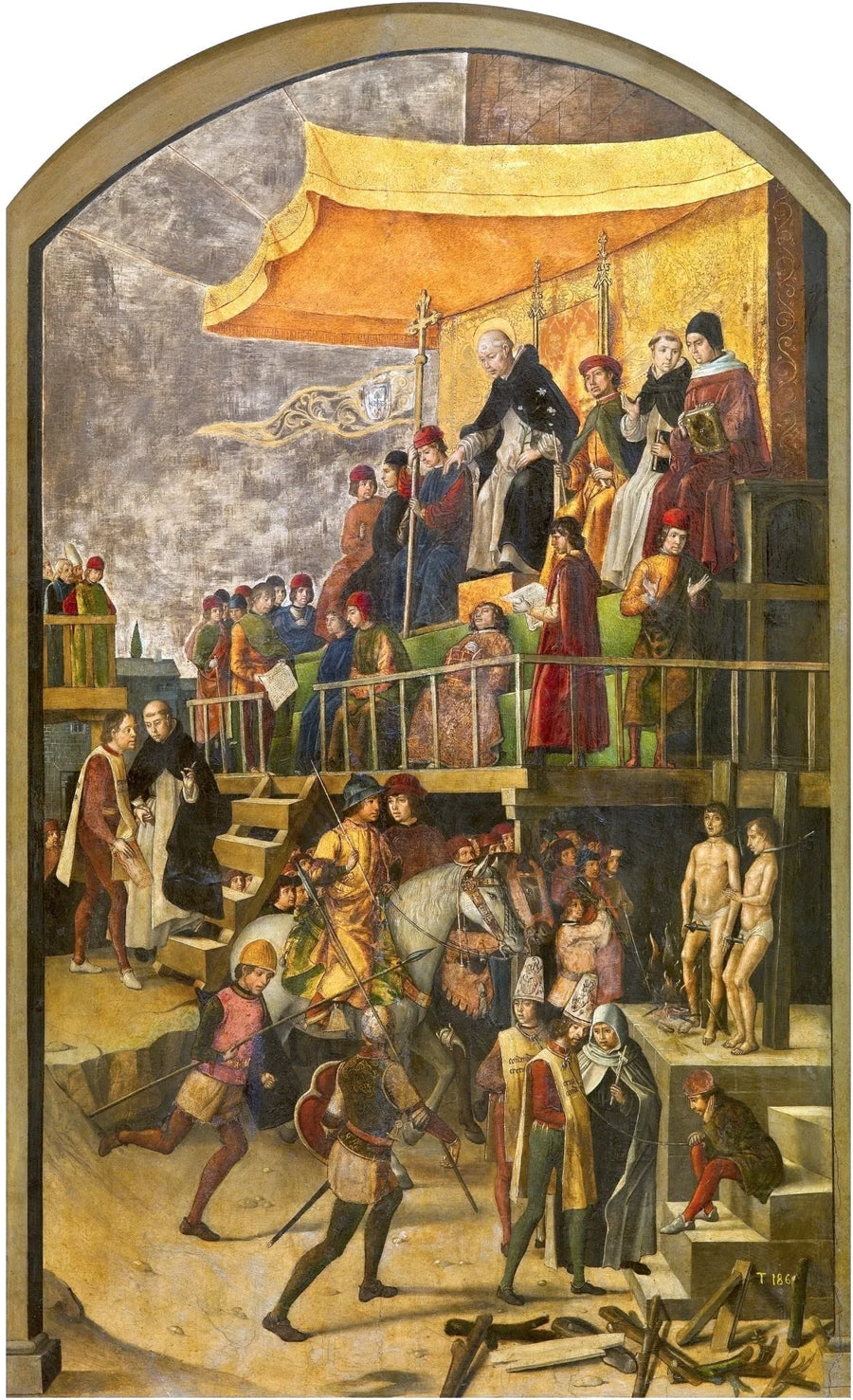 Saint Dominique presiding over an auto-da-fé - Pedro Berruguete