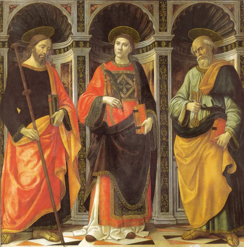 Saint Étienne between Saints Jacques and Pierre - Domenico Ghirlandaio