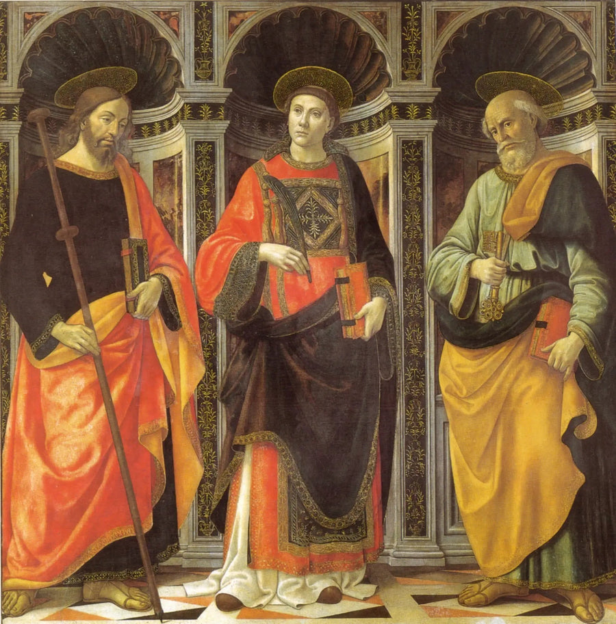 Saint Étienne between Saints Jacques and Pierre - Domenico Ghirlandaio