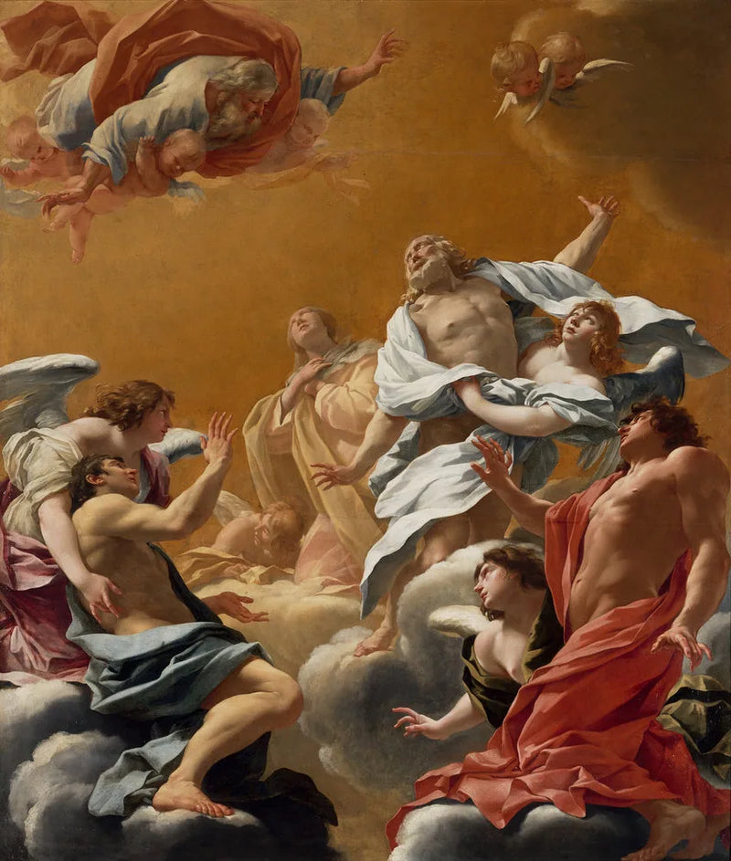 Saint Eustache and His Family Carried to Heaven - Simon Vouet