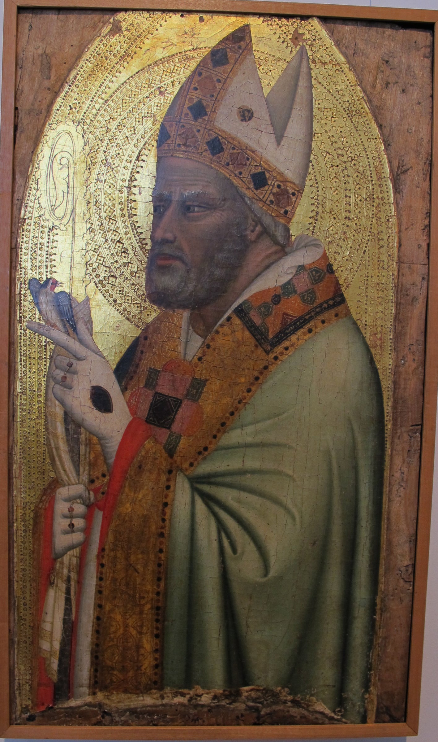 Saint évêque avec un chardonneret - Bernardo Daddi - Alpha Reproduction