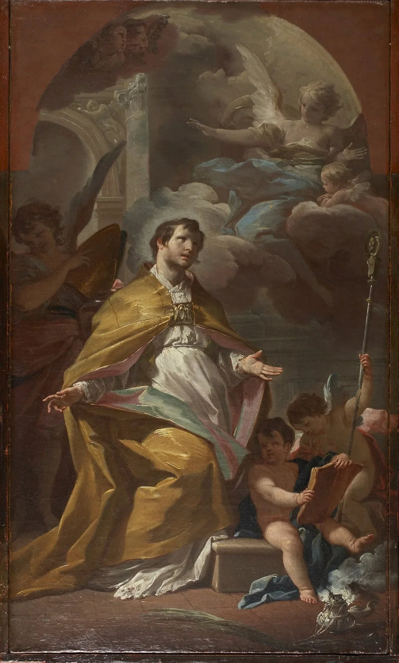 Saint Bishop in Prayer - Corrado Giaquinto