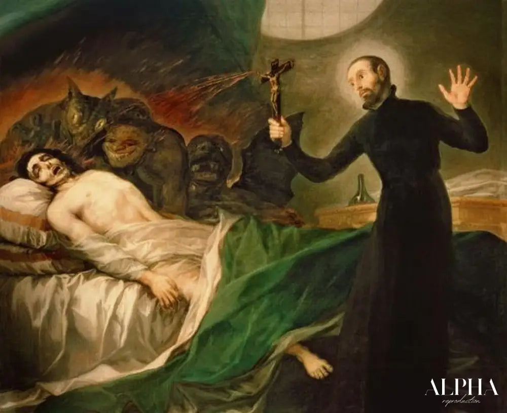 Saint François Borgia aidant un impénitent mourant - Francisco de Goya - Reproductions de tableaux et peintures haut de gamme