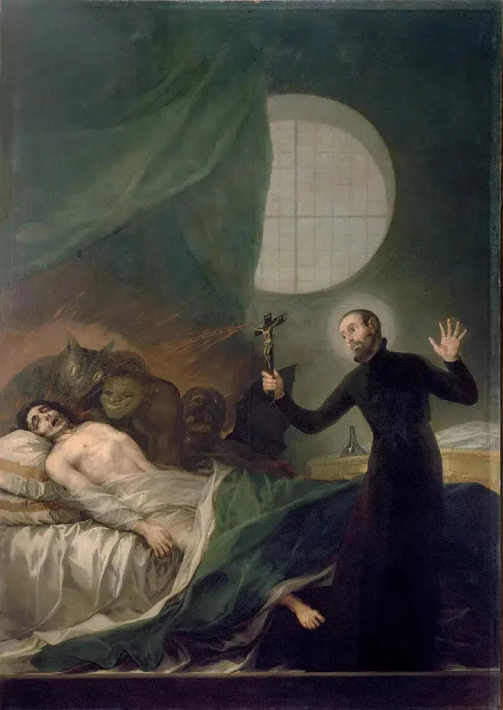 Saint Francis Borgia and the Unrepentant Dying Man - Francisco de Goya