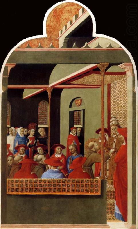 Saint Francis devant le pape Honorius III - Stefano di Giovanni (Sassetta)