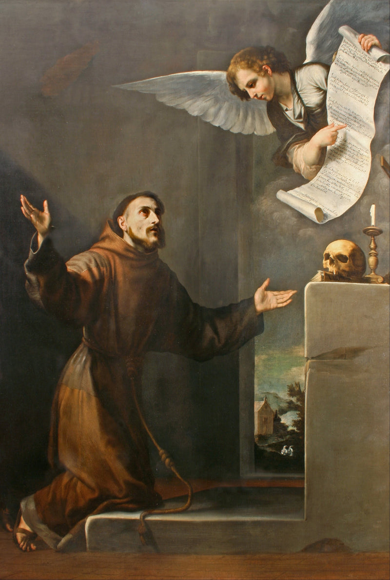 Saint François receives the seven privileges of the Angel - Jusepe de Ribera