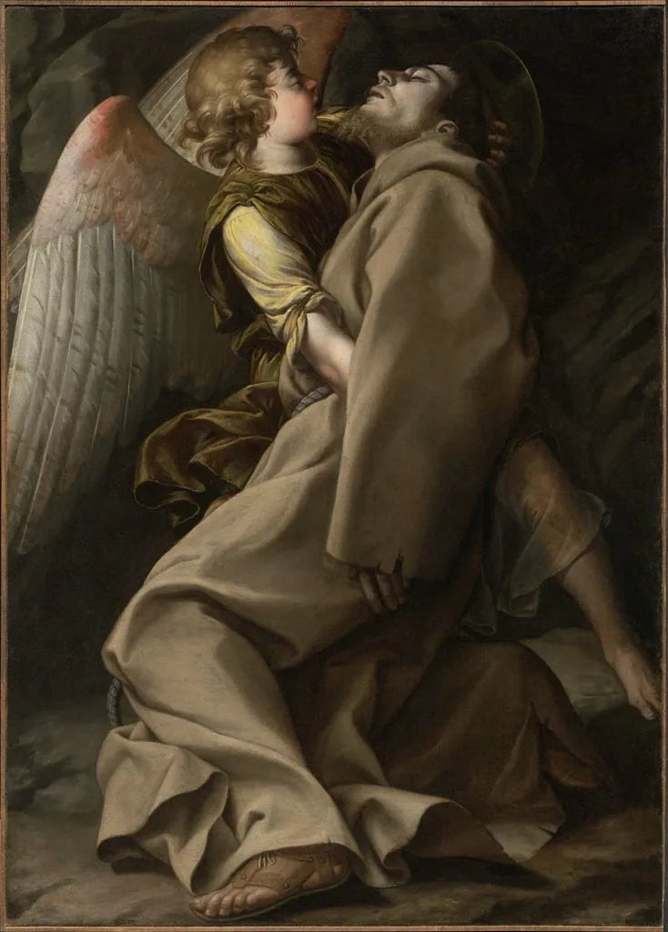 Saint François Supported by an Angel - Orazio Gentileschi
