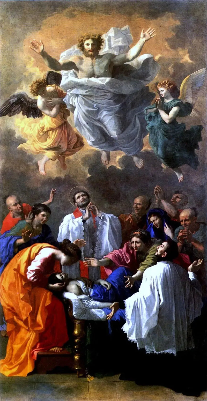 Saint François-Xavier reminding the daughter of a Cangoxima resident to life - Nicolas Poussin