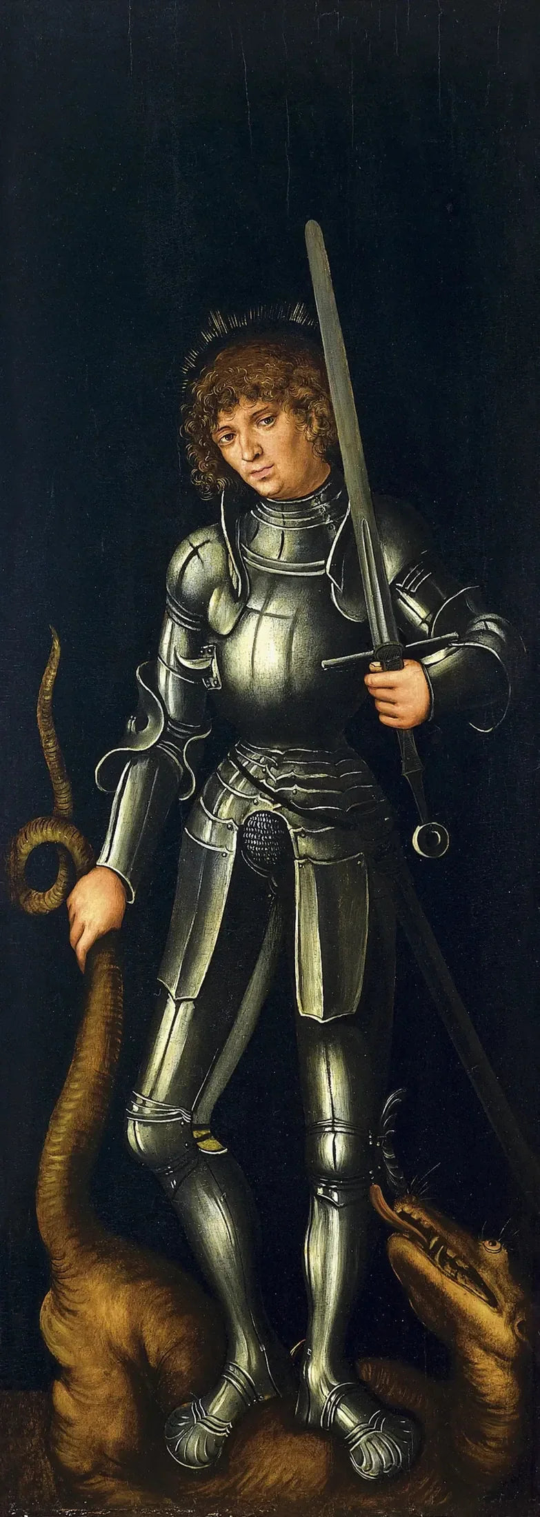 Saint George (right outer wing) - Lucas Cranach the Elder