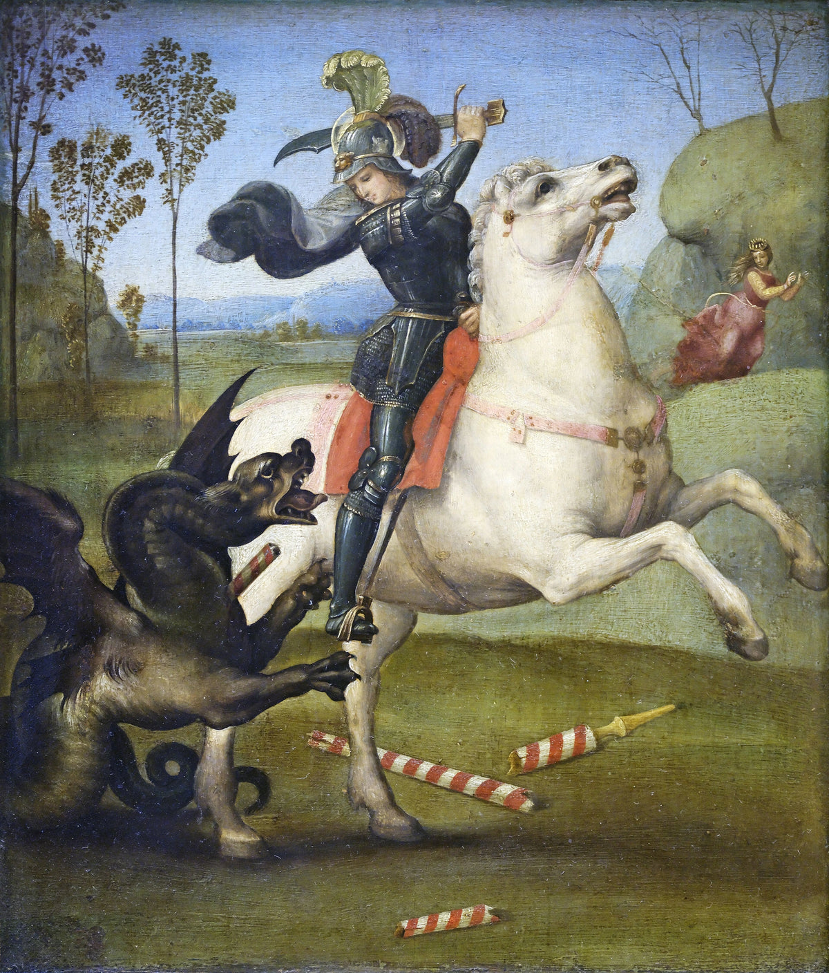 Saint George wrestling with the dragon, circa 1503-1505 - Raphaël