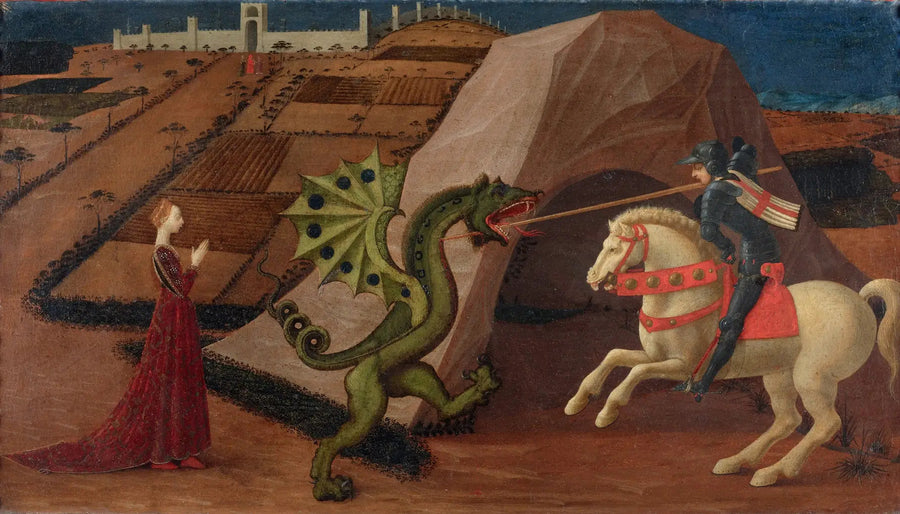 Saint George slaying the dragon - Paolo Uccello
