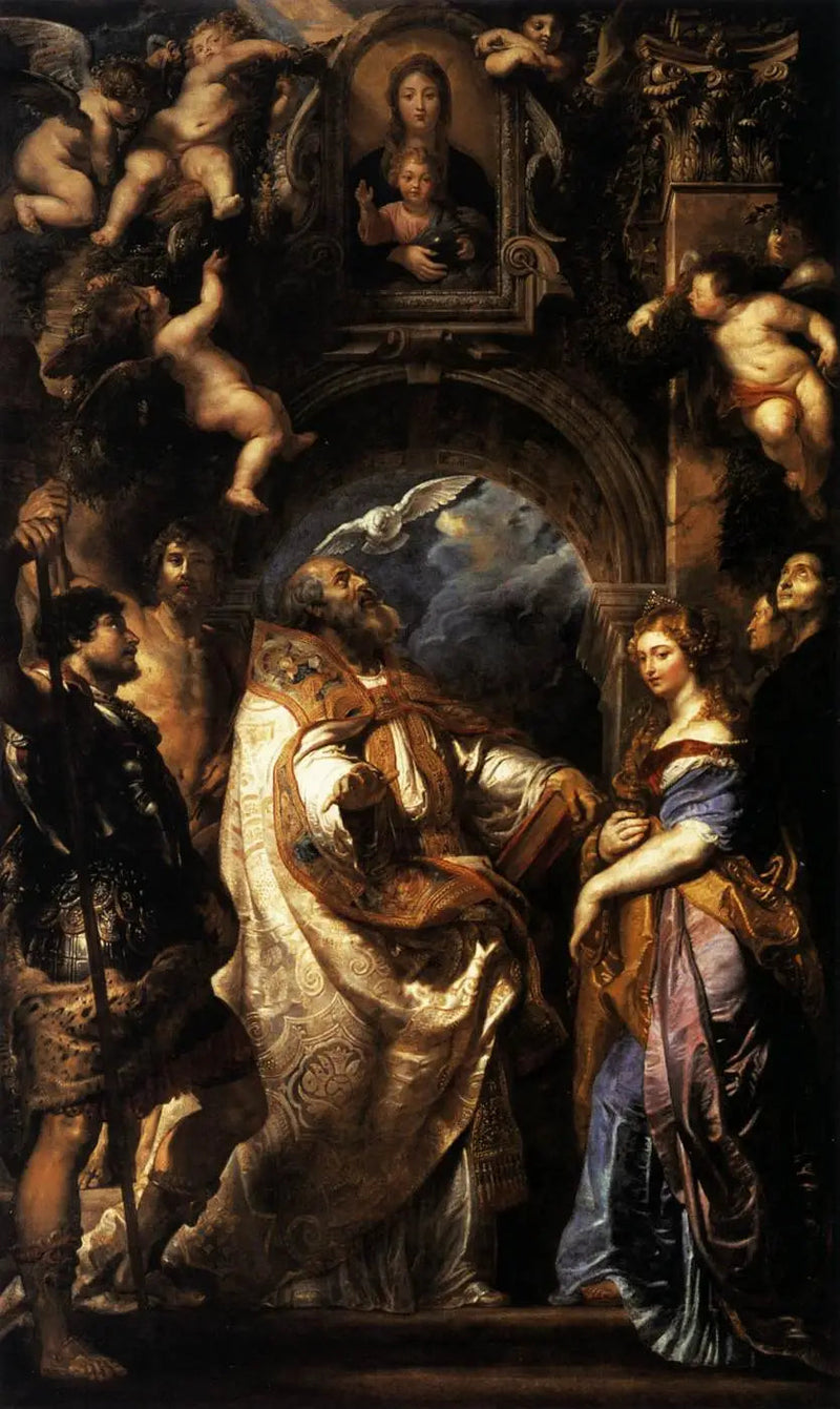 Saint Gregory the Great with saints - Peter Paul Rubens