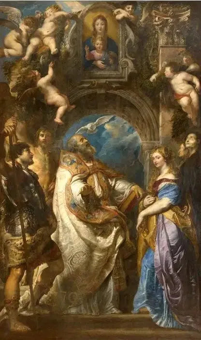 Saint Gregory the Great, surrounded by saints and holy women - Peter Paul Rubens