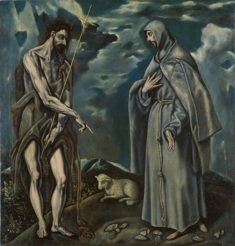 Saint John the Baptist and Saint Francis of Assisi - El Greco