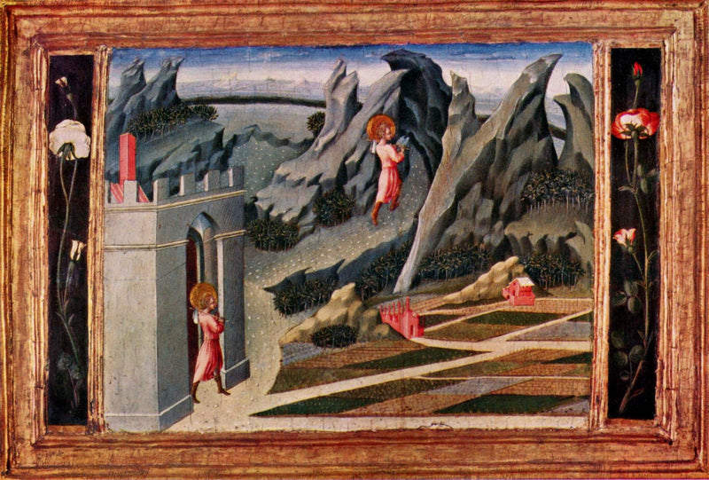 Saint John the Baptist Retreats into the Desert - Giovanni di Paolo