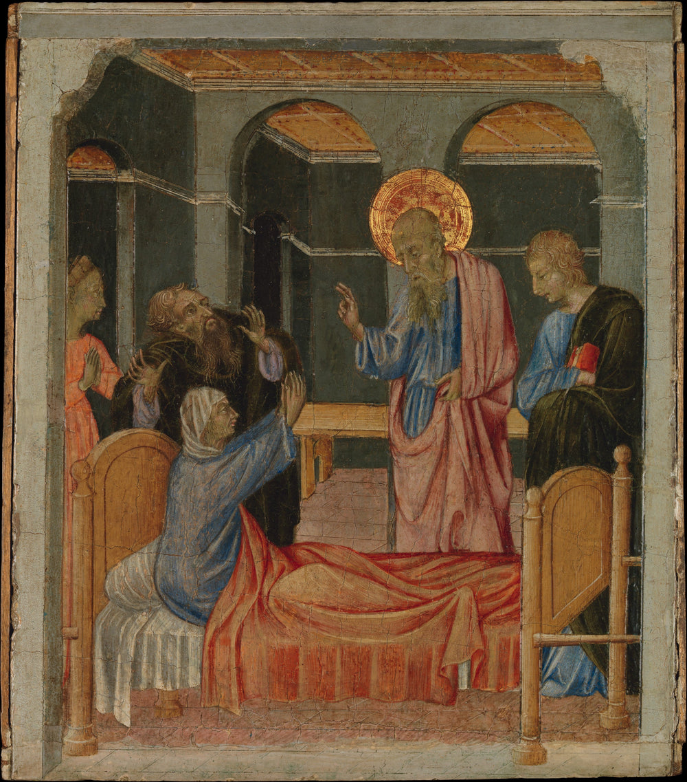 Saint Jean l’Évangéliste soulève Drusiana - Giovanni di Paolo - Alpha Reproduction