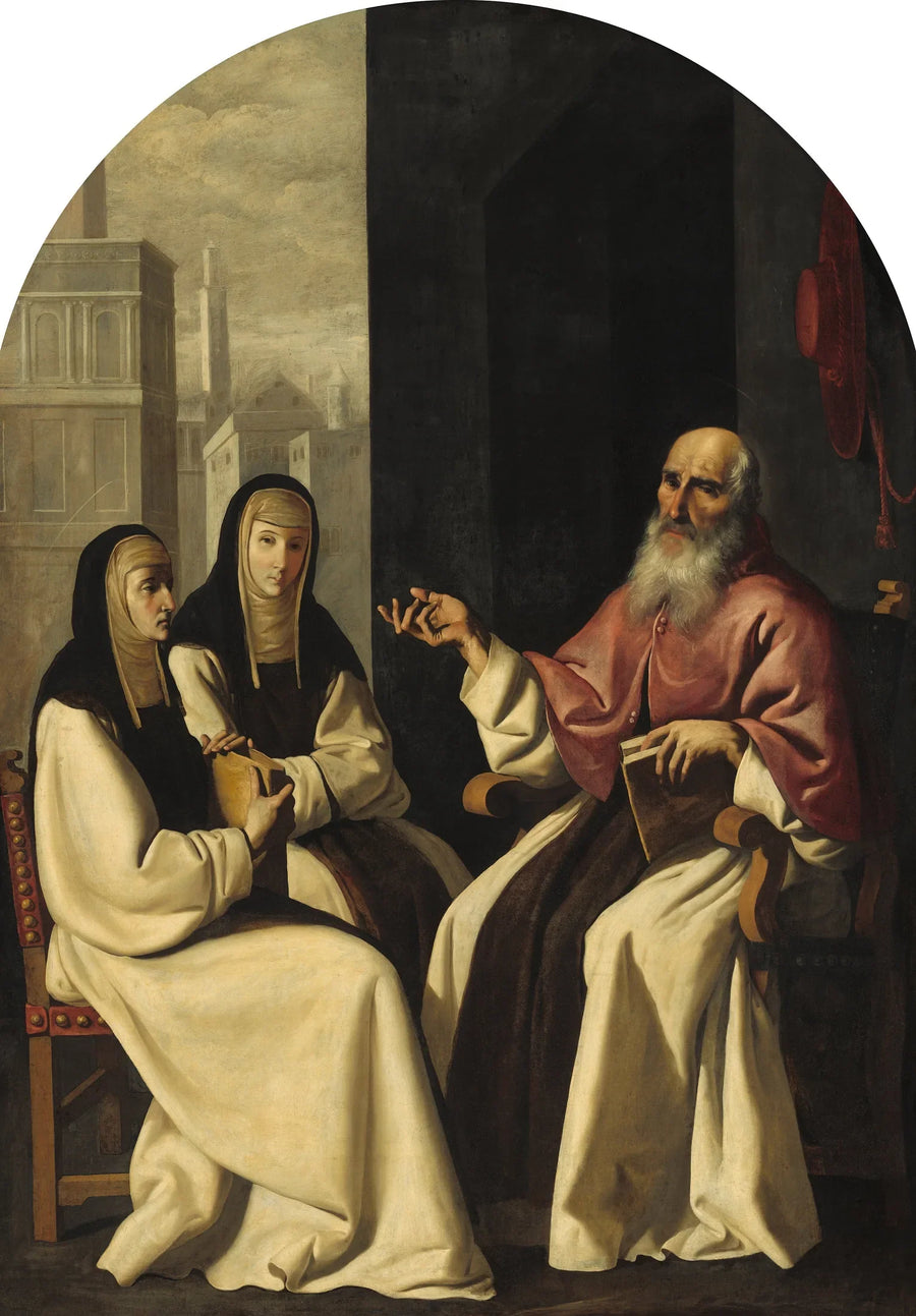 Saint Jerome with Saint Paula and Saint Eustochium - Francisco de Zurbarán