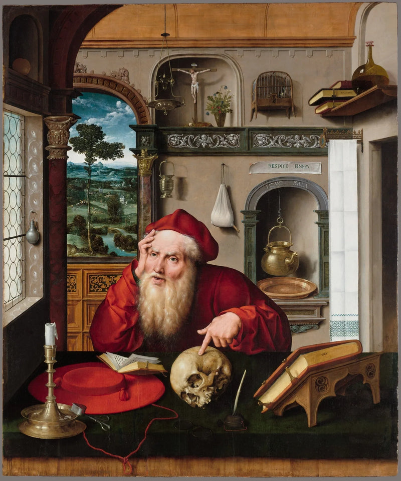 Saint Jerome in His Study - Joos van Cleve