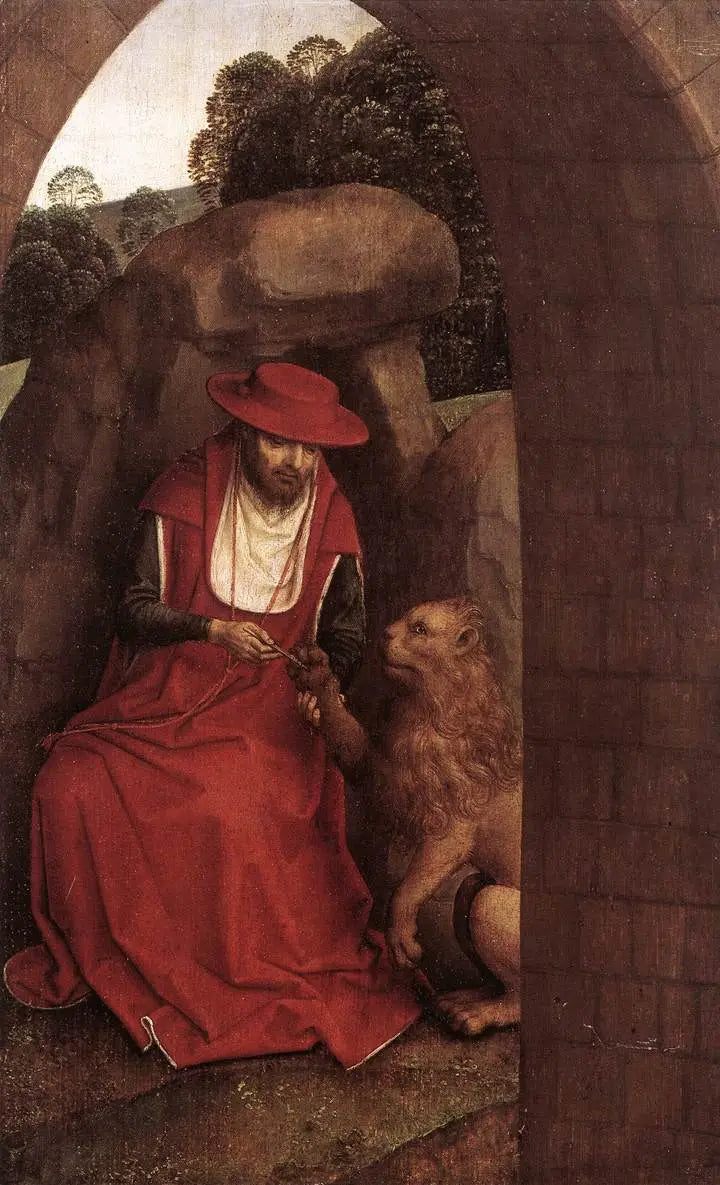 Saint Jerome and the Lion - Hans Memling
