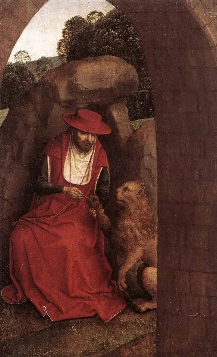Saint Jerome and the Lion - Hans Memling