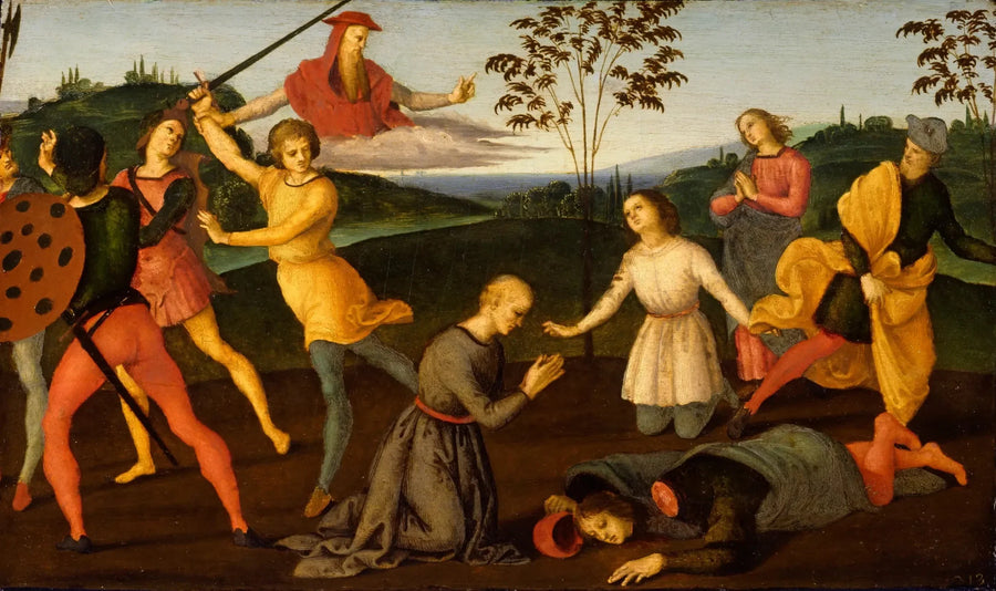 Saint Jerome Punishing the Heretic Sabinian - Raphael Sanzio