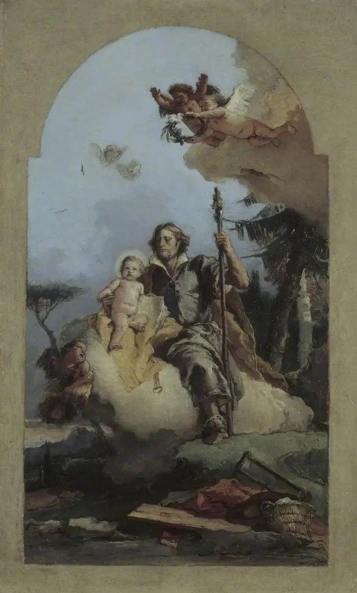 Saint Joseph with the Child Jesus - Giovanni Battista Tiepolo
