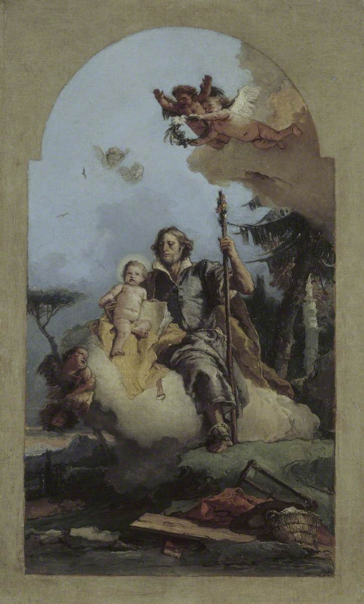 Saint Joseph with the Child Jesus - Giovanni Battista Tiepolo