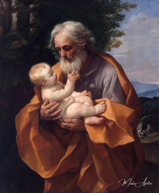 Saint Joseph avec l’Enfant Jésus - Guido Reni Reproductions de tableaux à la peinture à l’huile