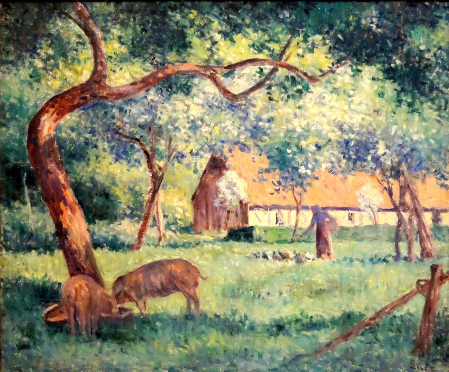 Saint-Laurent-en-Caux, Norman courtyard - Maximilien Luce