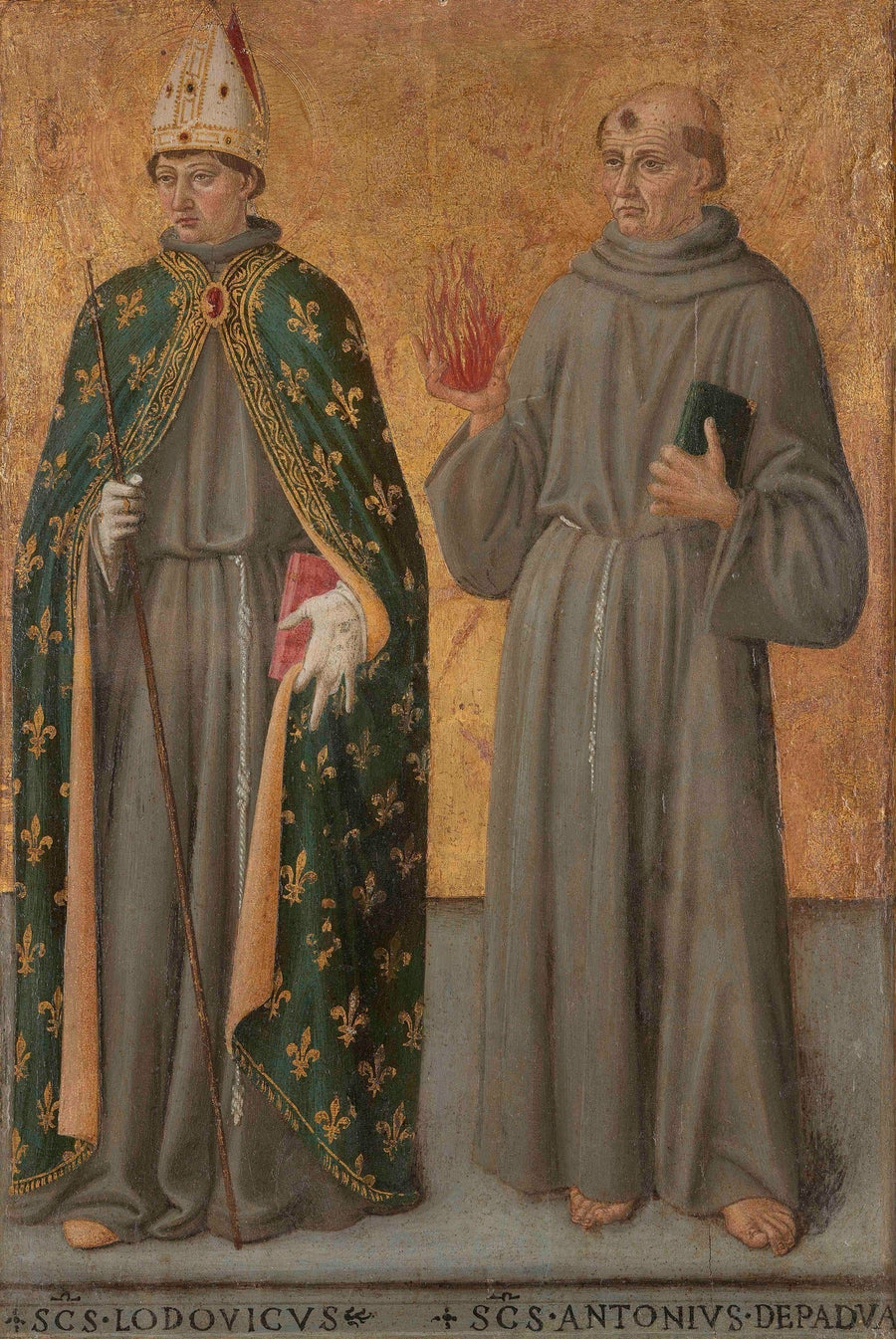 Saint Louis de Toulouse and Saint Antoine de Padoue - Cosimo Rosselli