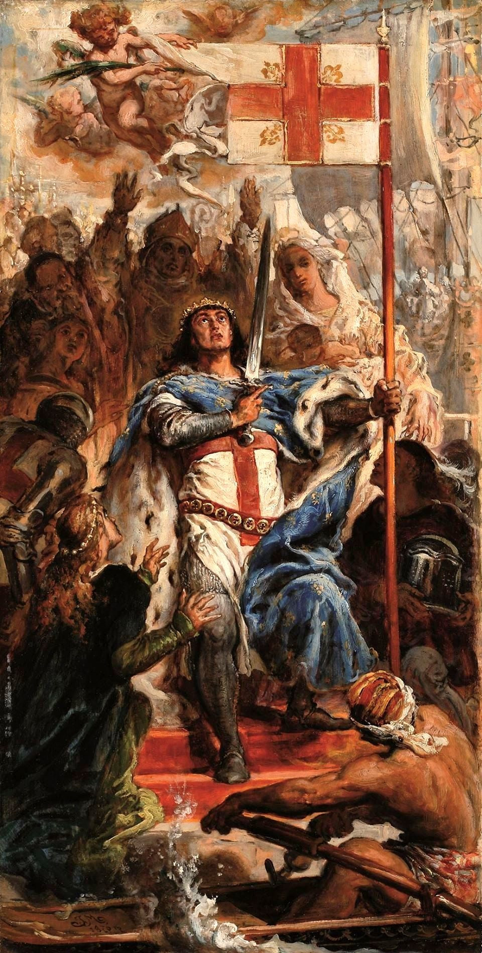 Saint Louis, a King of France on Crusade (sketch) - Jan Matejko