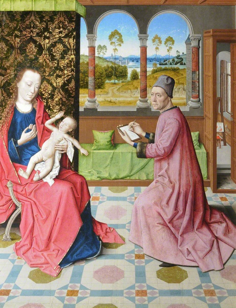 Saint Luke illustrating the Virgin - Dirk Bouts