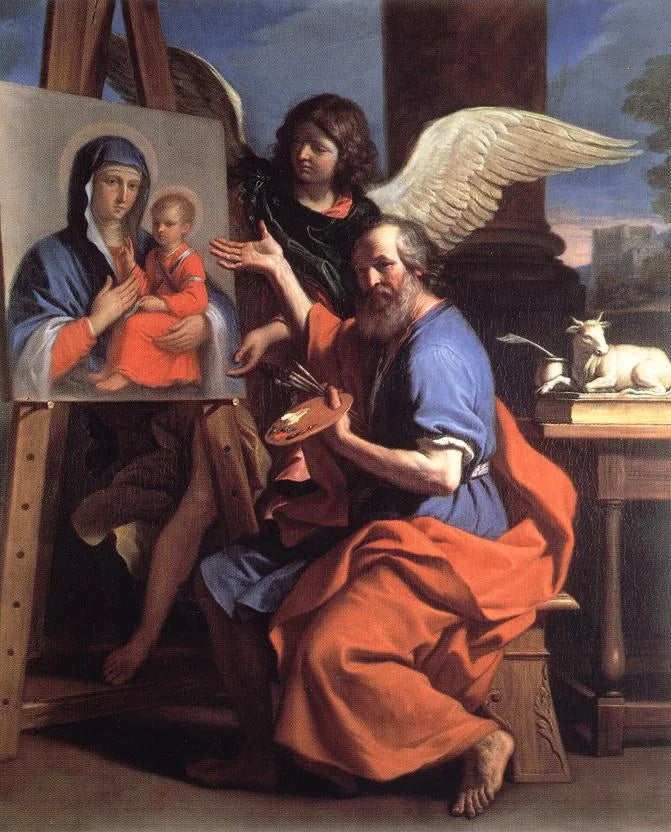 Saint Luke showing a painting of the Virgin - Guercino