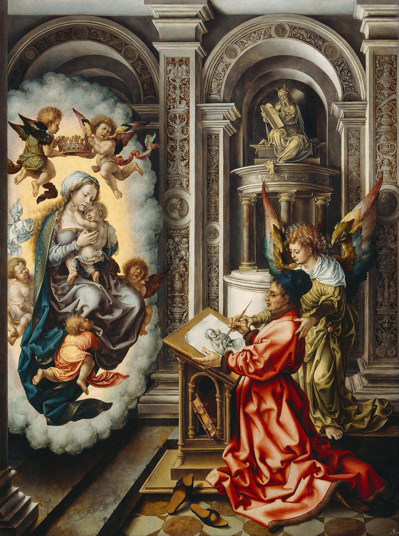 Saint Luke painting the Virgin - Jan Gossaert