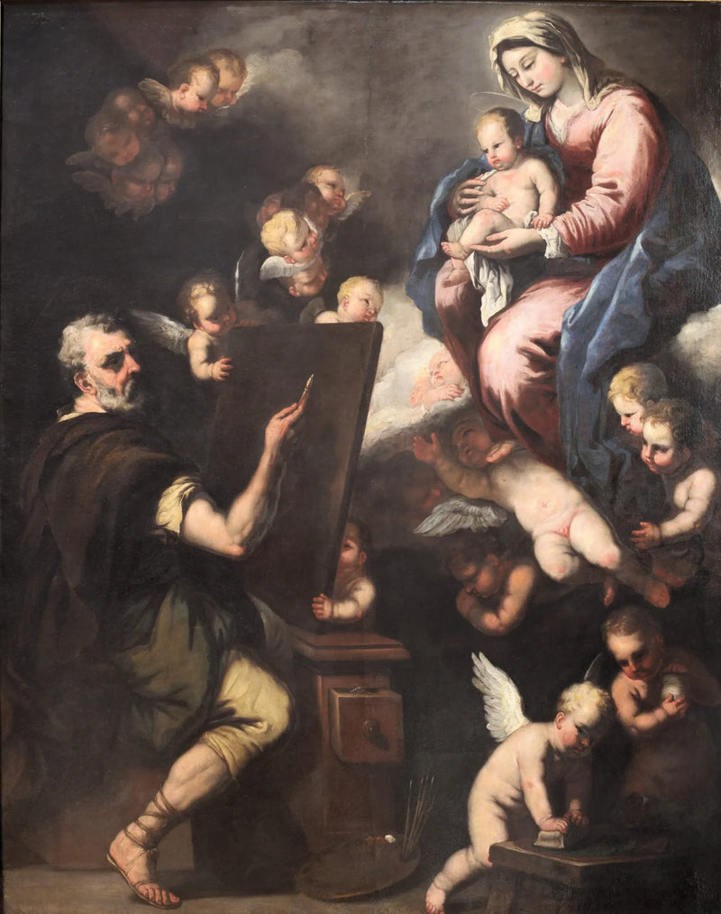 Saint Luke painting the Virgin - Luca Giordano