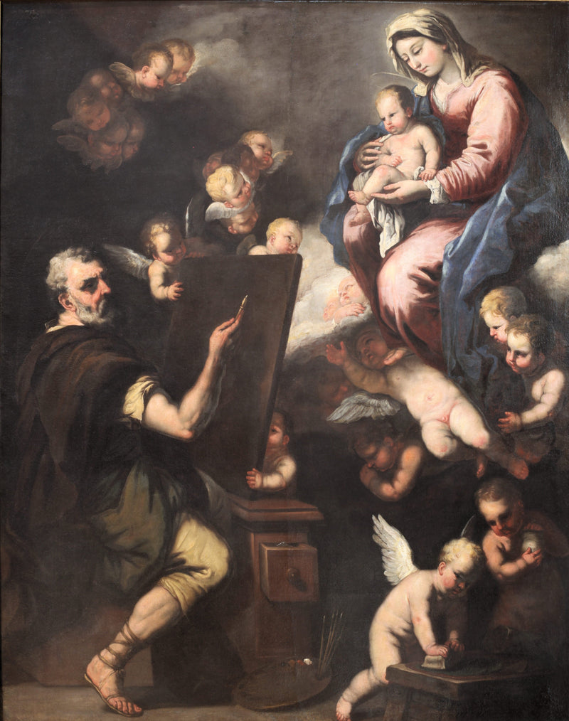 Saint Luke painting the Virgin - Luca Giordano