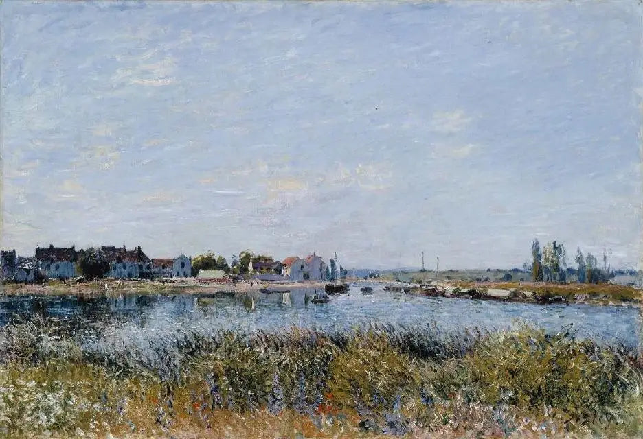 Saint-Mammès, le matin - Alfred Sisley image 1 copie de tableau peinte à la main