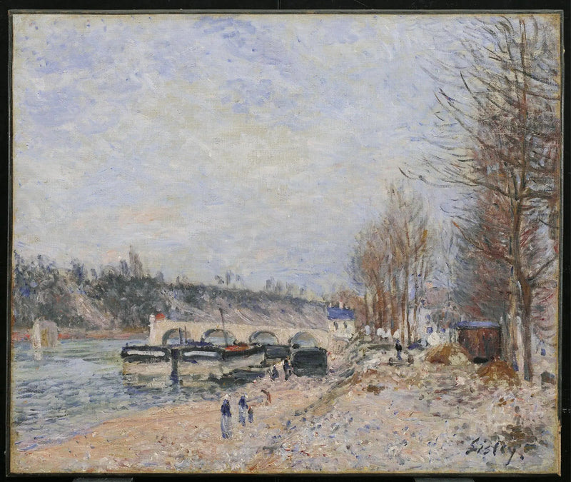 Saint-Mammès, gray weather - Alfred Sisley