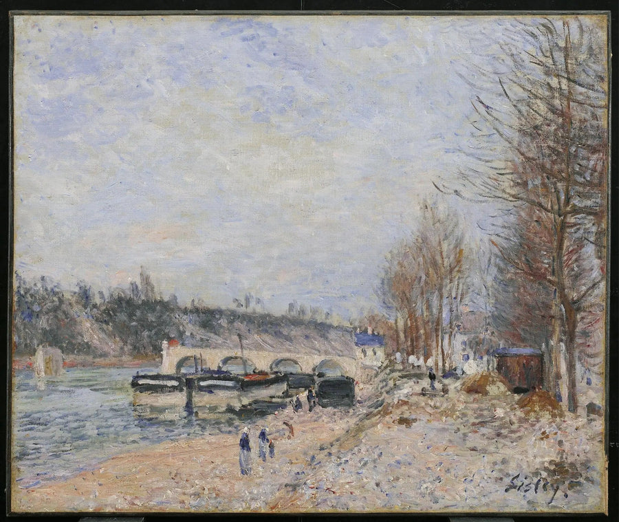 Saint-Mammès, gray weather - Alfred Sisley