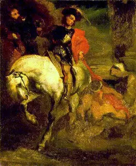 Saint Martin sharing his cloak with a poor man - Théodore Géricault
